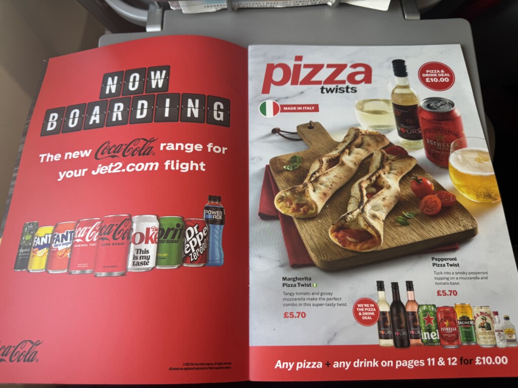a magazine with images of food and drinks
