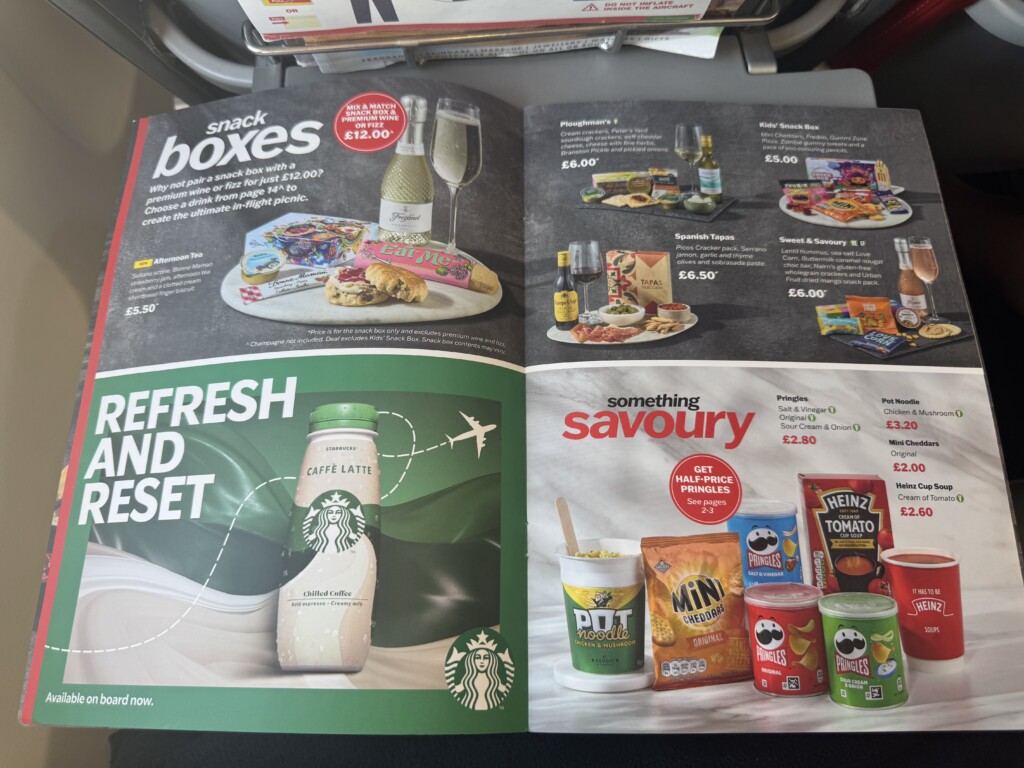 a magazine with images of food and drinks