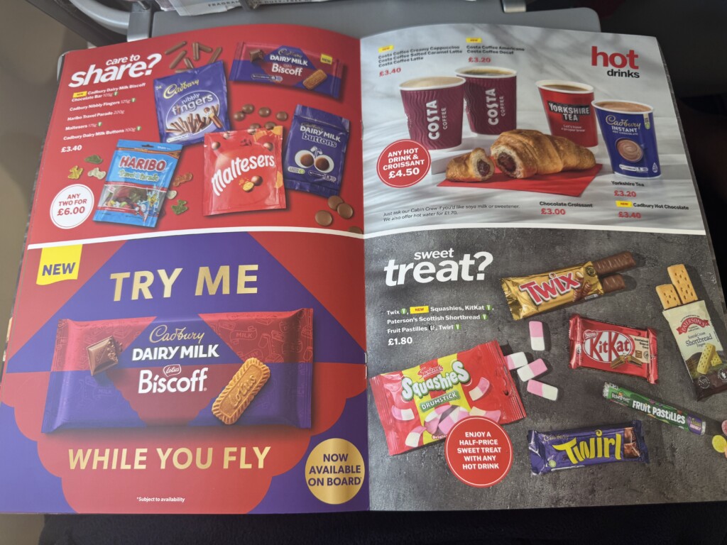 a magazine with images of food and drinks
