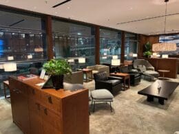 a room with a large window