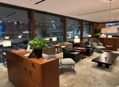 a room with a large window