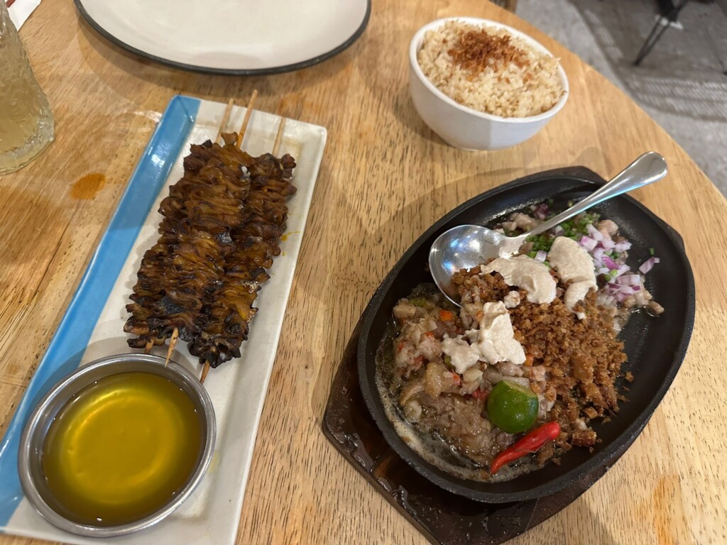 a plate of food on a table
