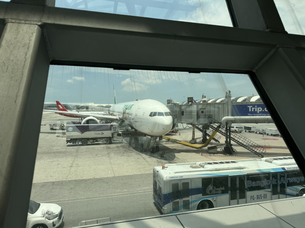 a plane at an airport