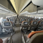 an airplane with rows of seats