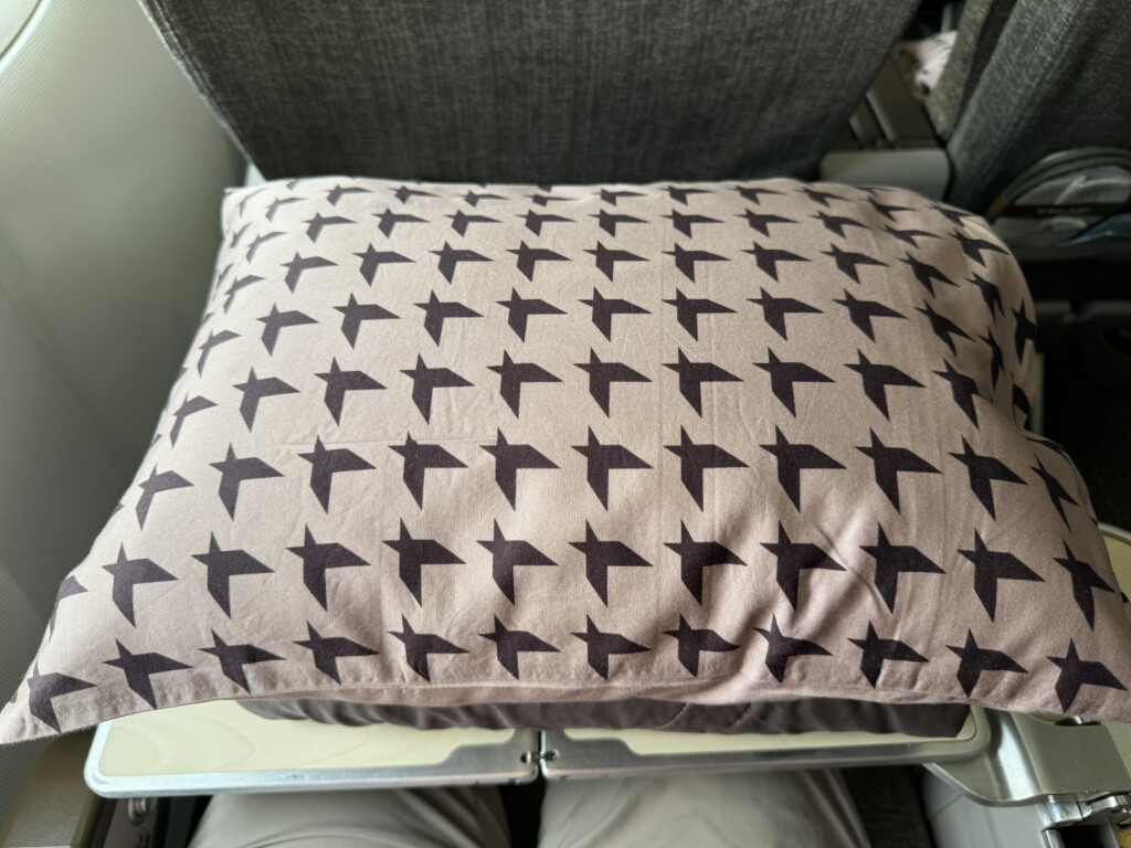 a pillow on a seat