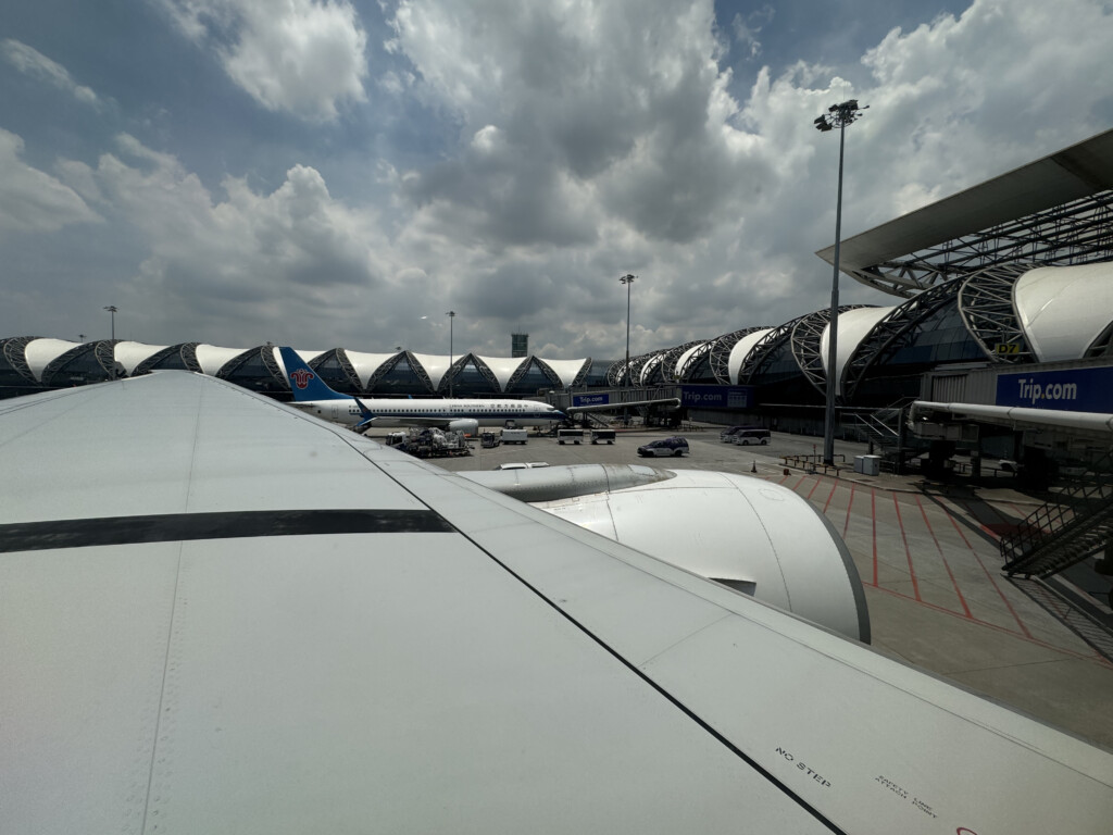 an airport with many airplanes