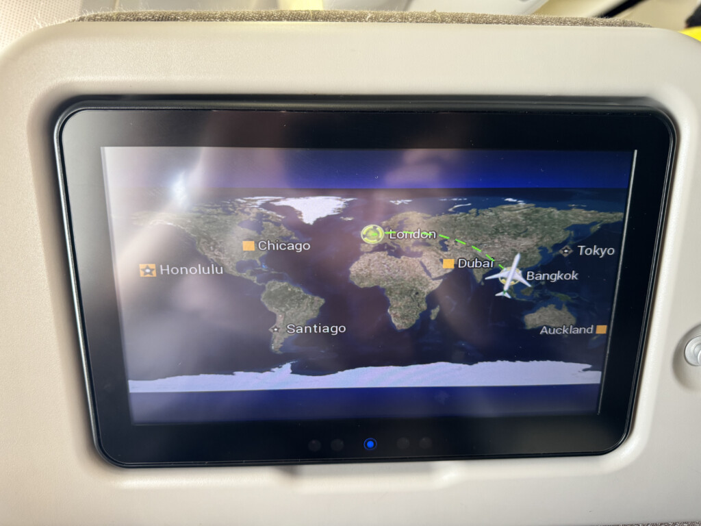 a screen with a map on it