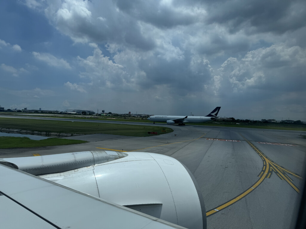 an airplane on a runway
