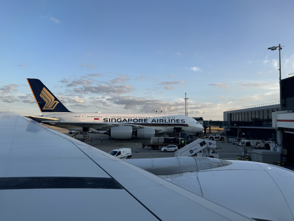 an airplane at an airport