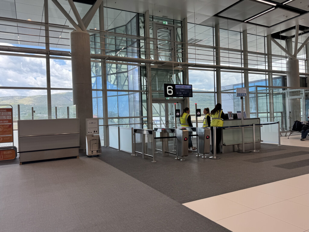 people standing in a building