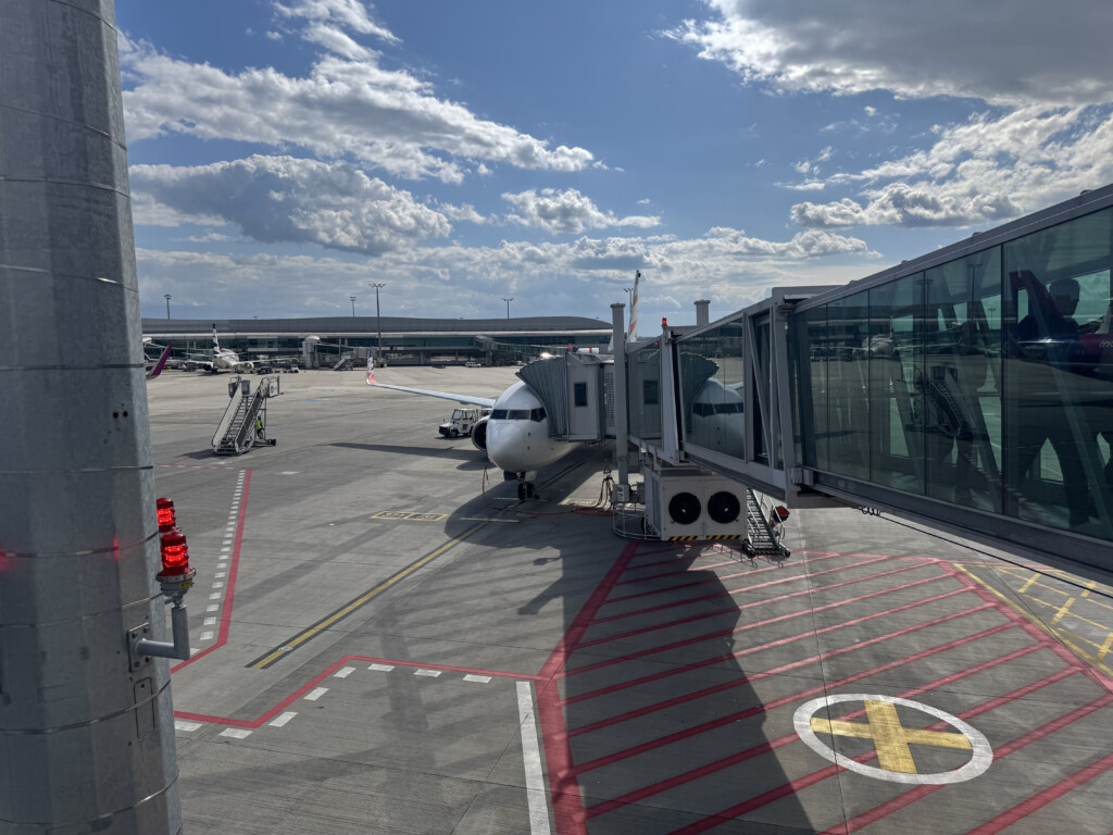 an airplane on a tarmac