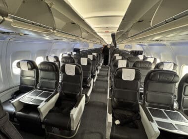 a row of seats on an airplane