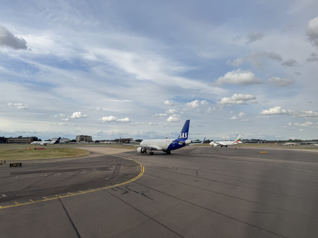 airplanes on a runway