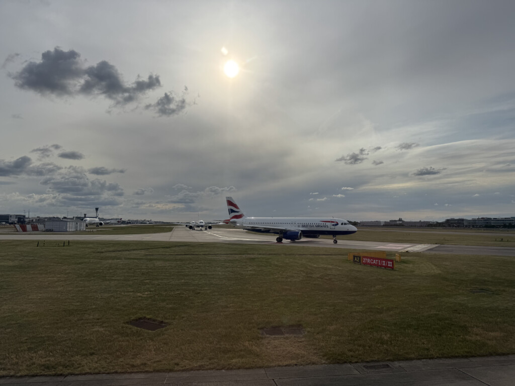 an airplane on a runway