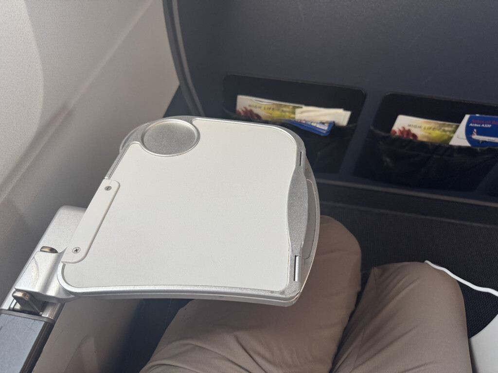 a seat belt on a plane