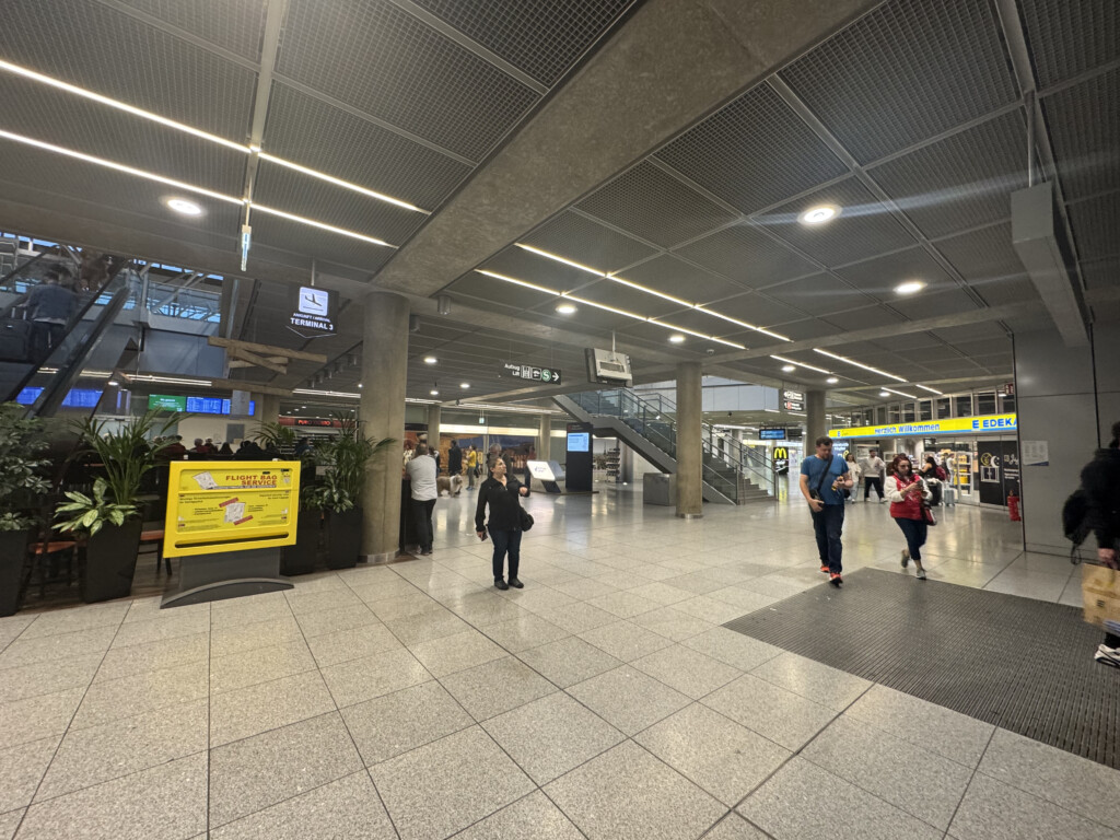 people in a large airport