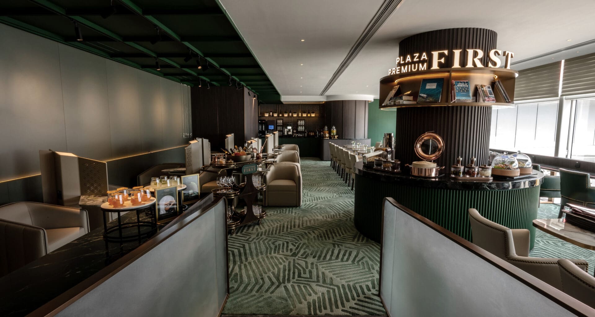 a room with tables and chairs