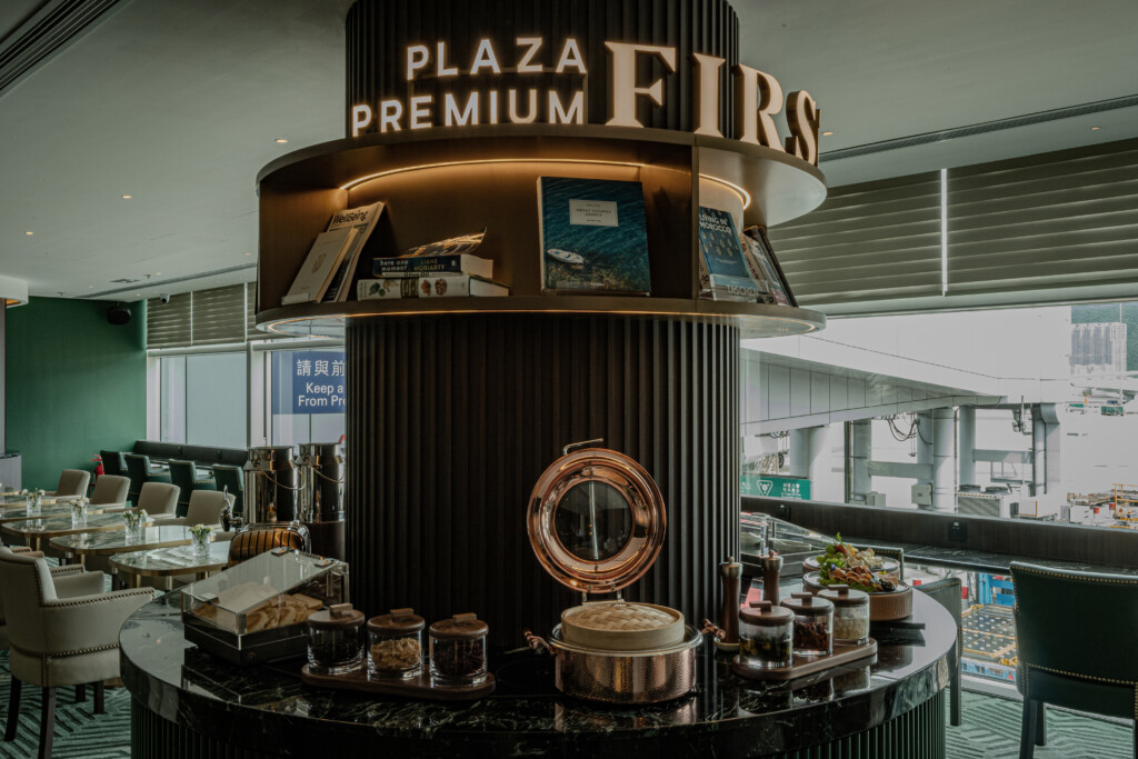 a display of food on a counter