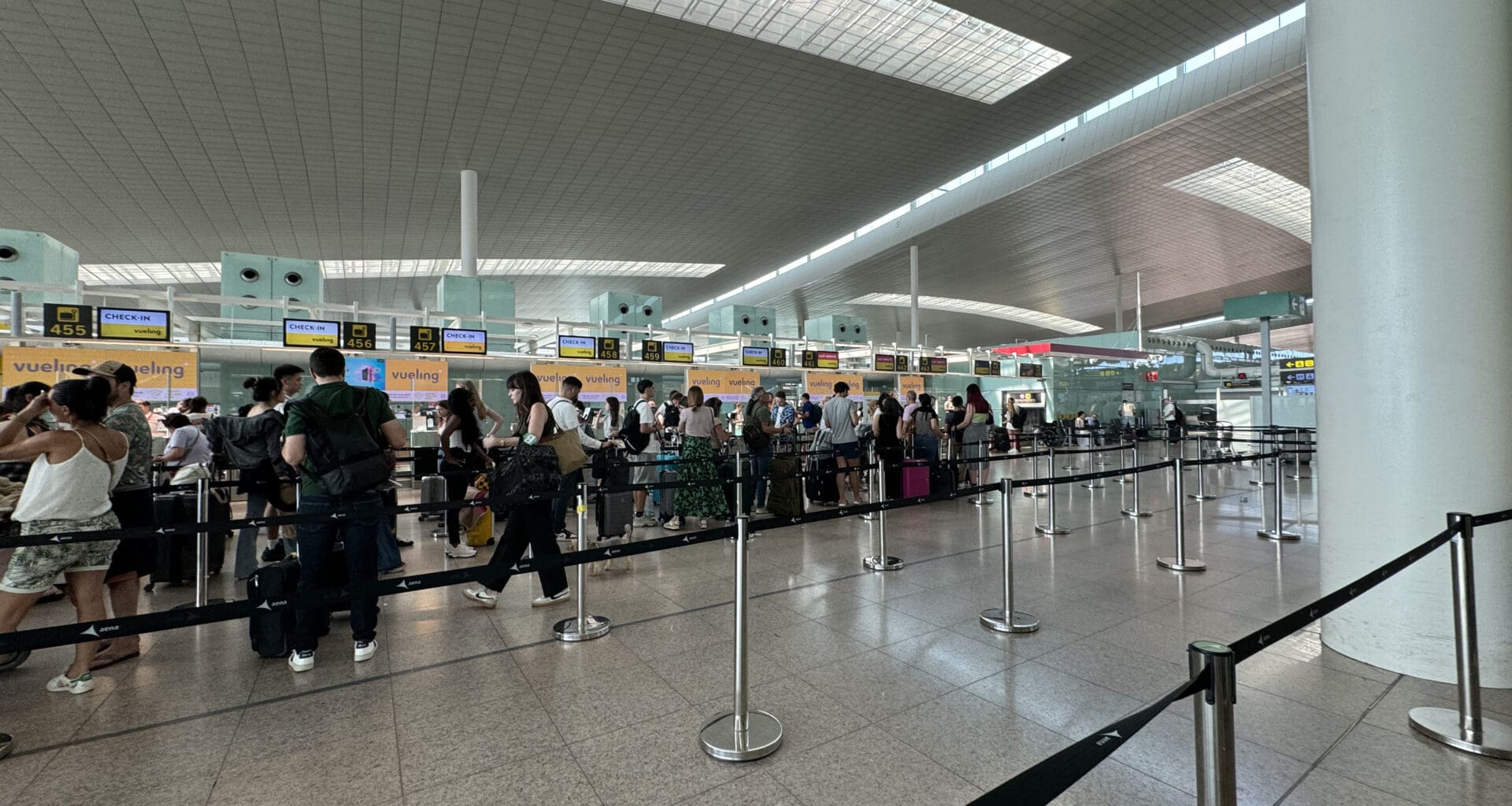 a group of people in a terminal