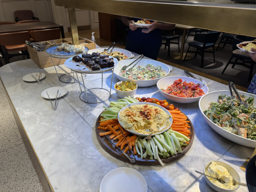 a table full of food