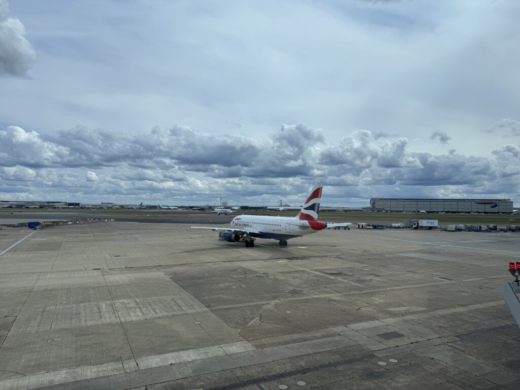 an airplane on the runway