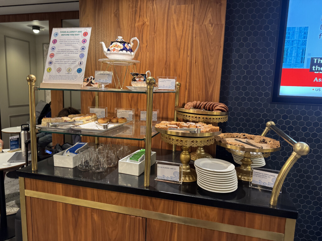 a display of food on a counter