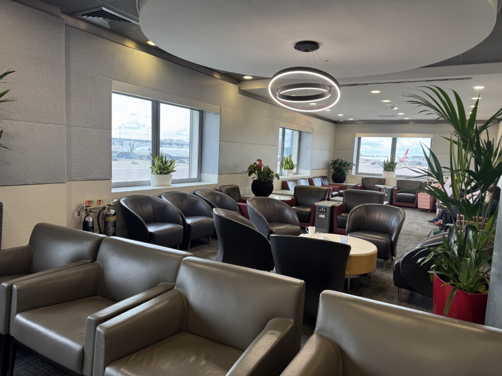 a room with chairs and tables