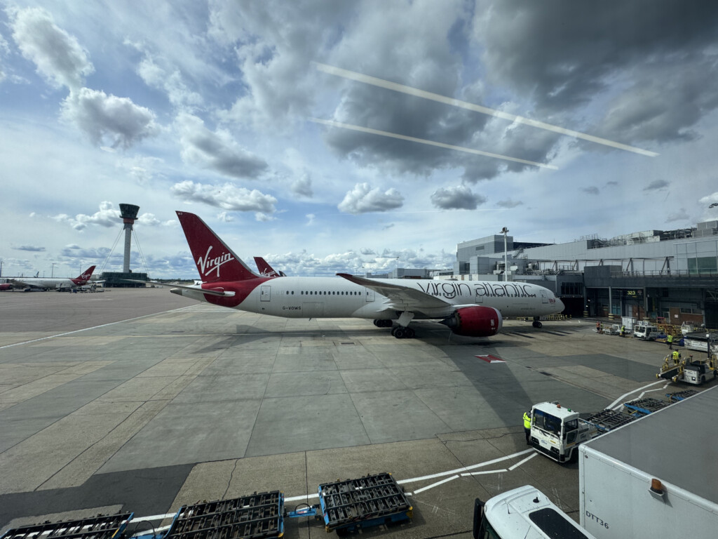 a plane on the runway