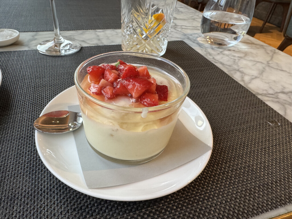 a dessert on a plate