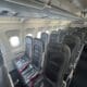 a row of seats on an airplane