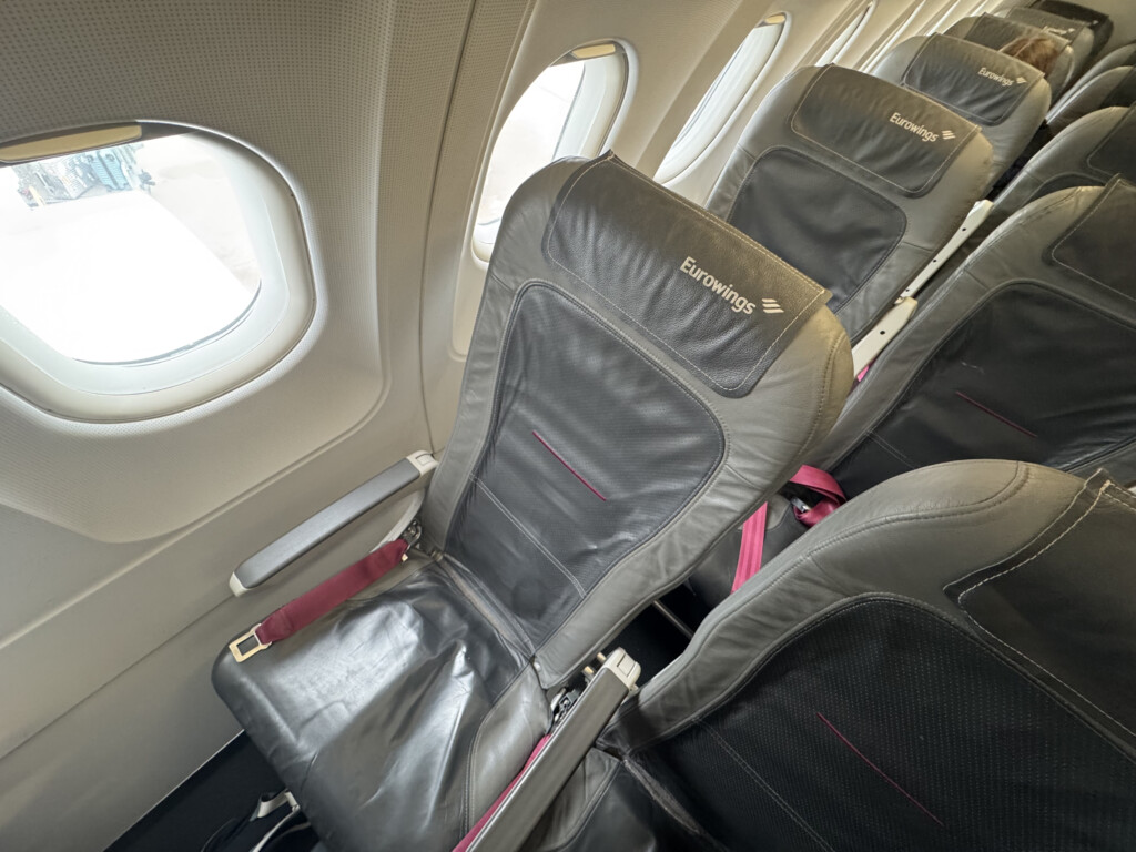 a row of seats in an airplane