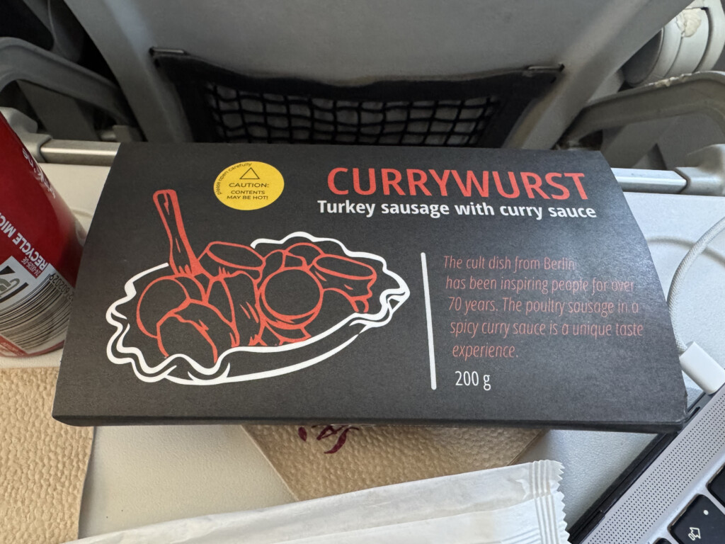 a box of currywurst