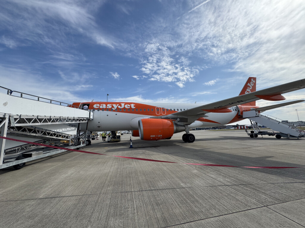 an airplane on a runway