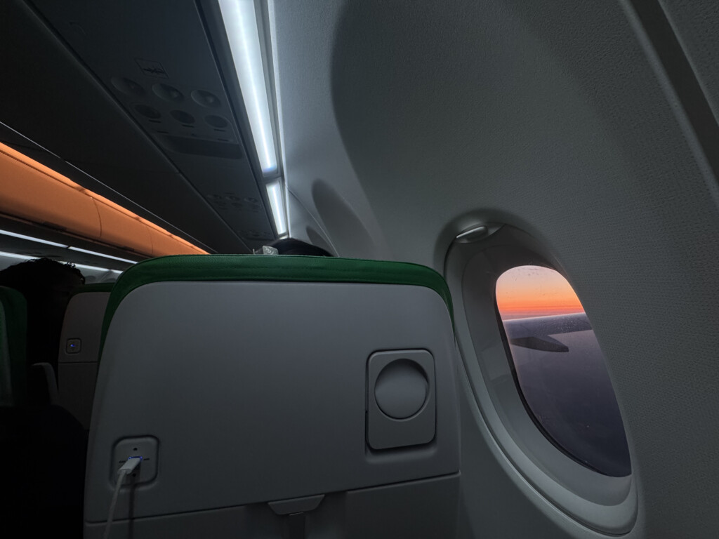 an airplane with an airplane window