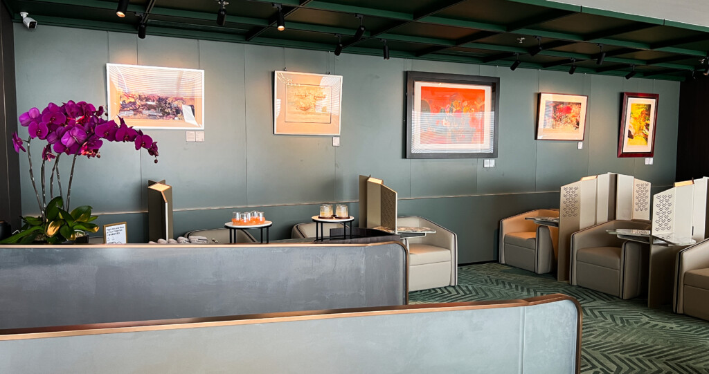 a room with tables and chairs