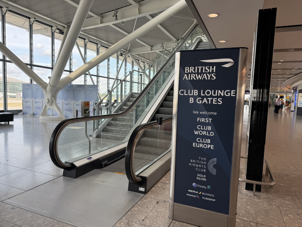 an escalator in a building