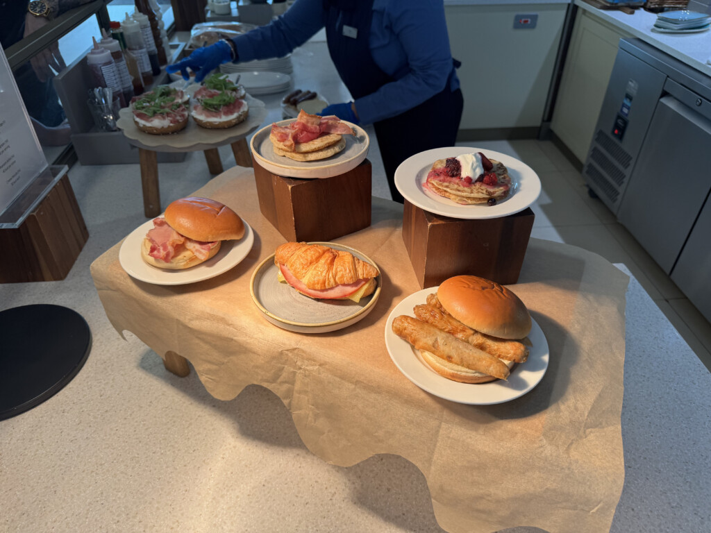 a table with food on it