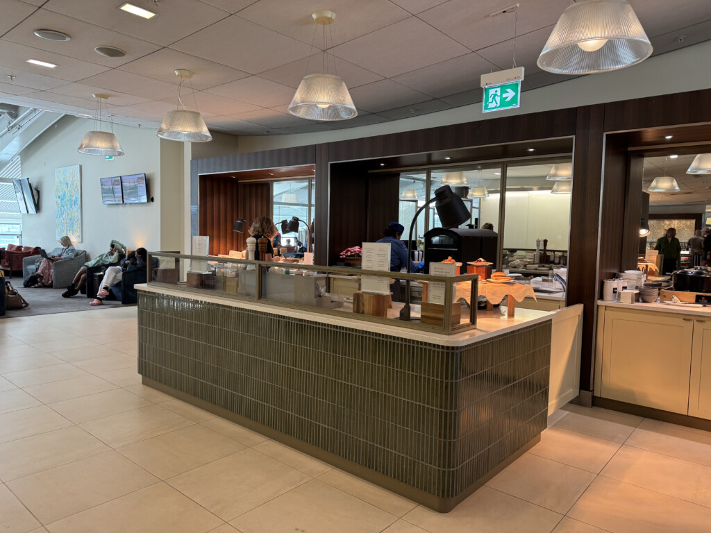 a counter in a building