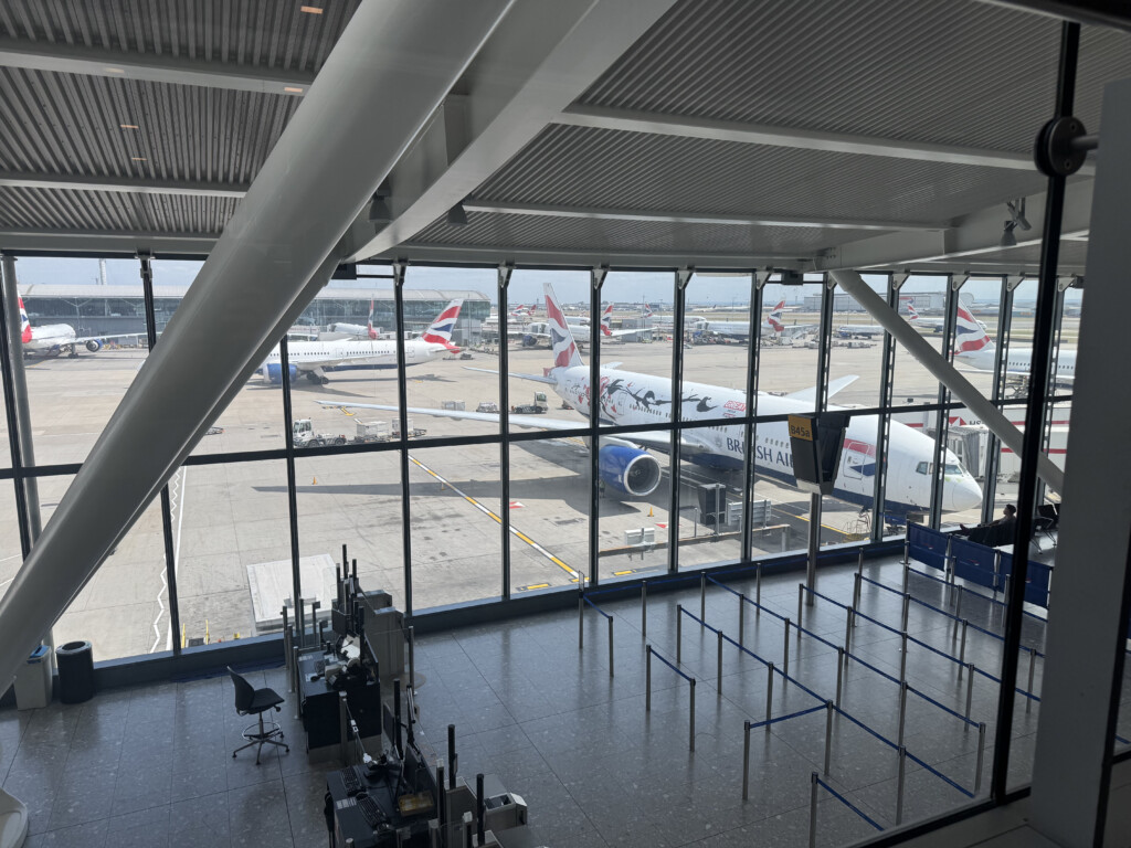 an airport with a large window