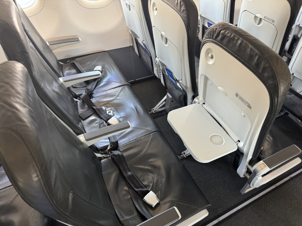 the seats in an airplane