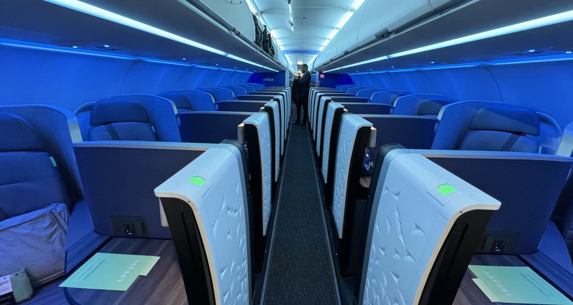 a row of seats in an airplane