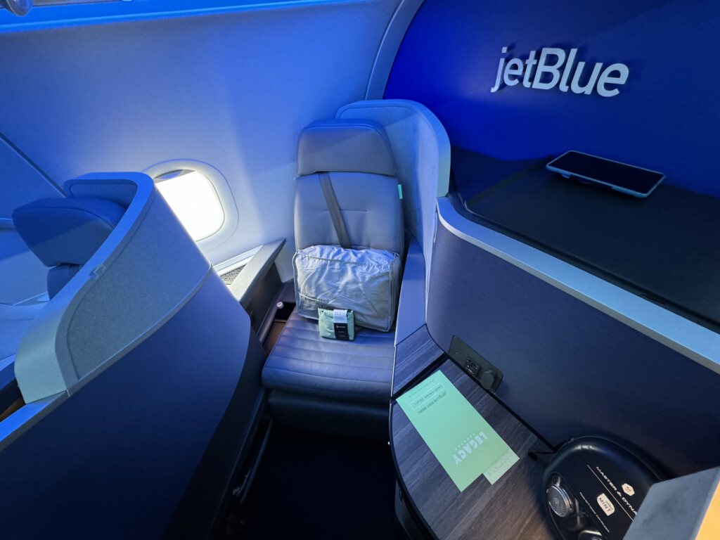 a seat in a plane