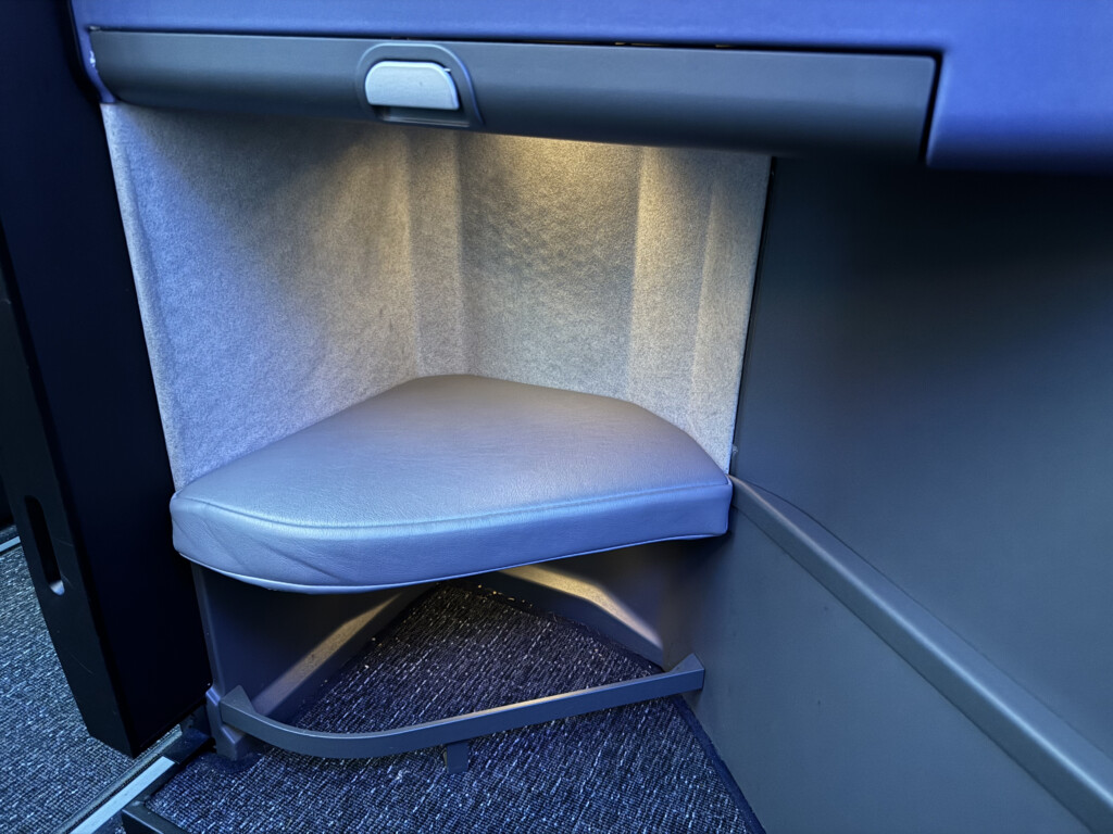 a corner of a chair