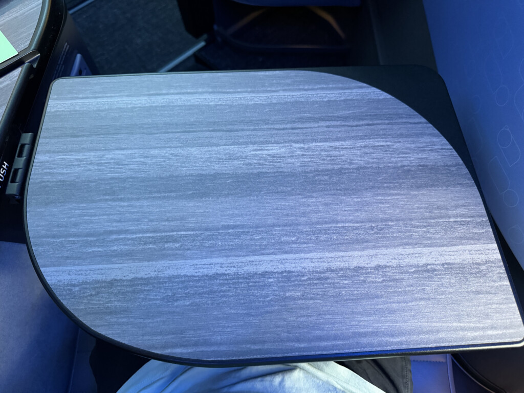 a table on a plane