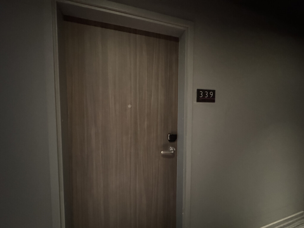 a door with a number on it
