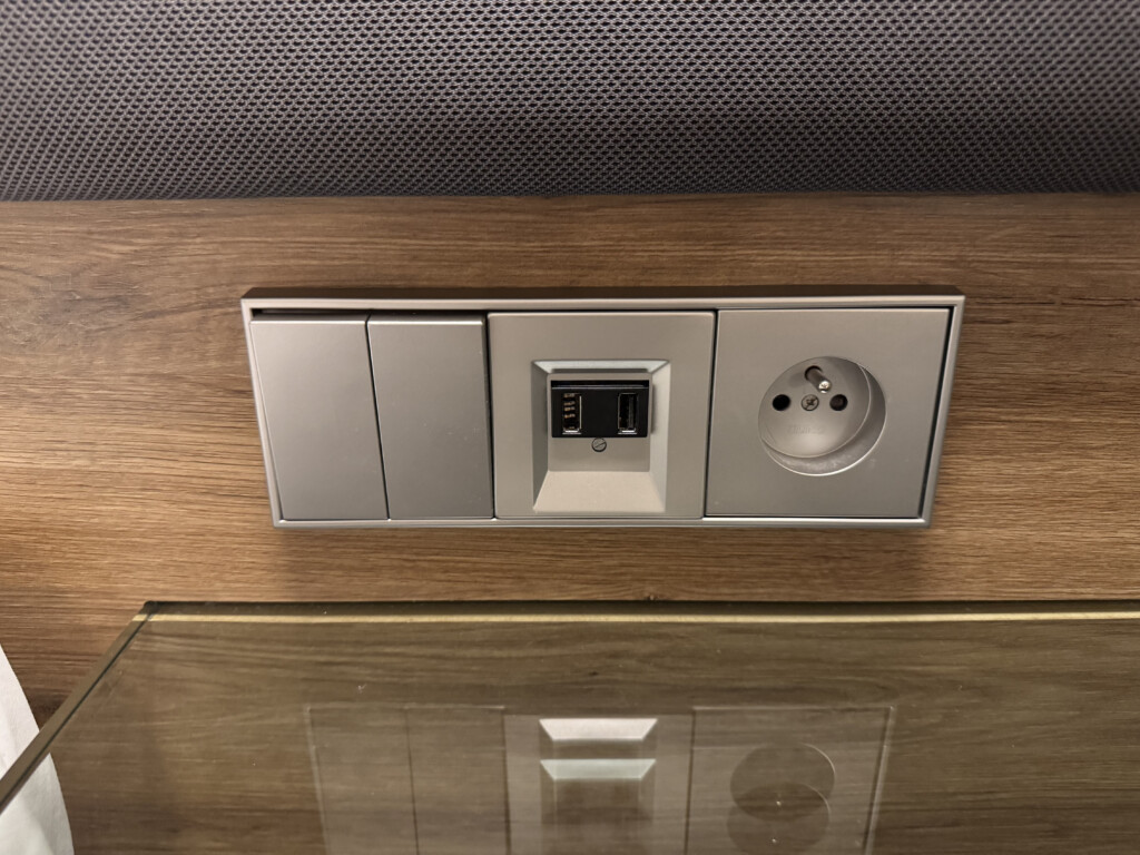a close up of a power outlet