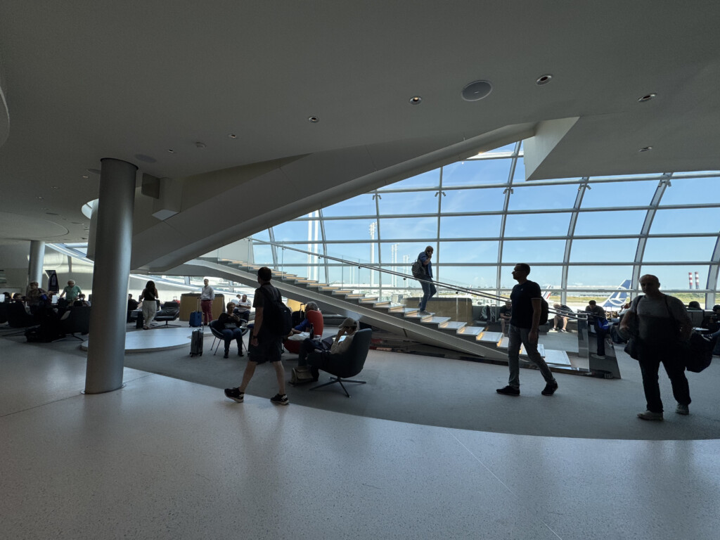 people walking in an airport