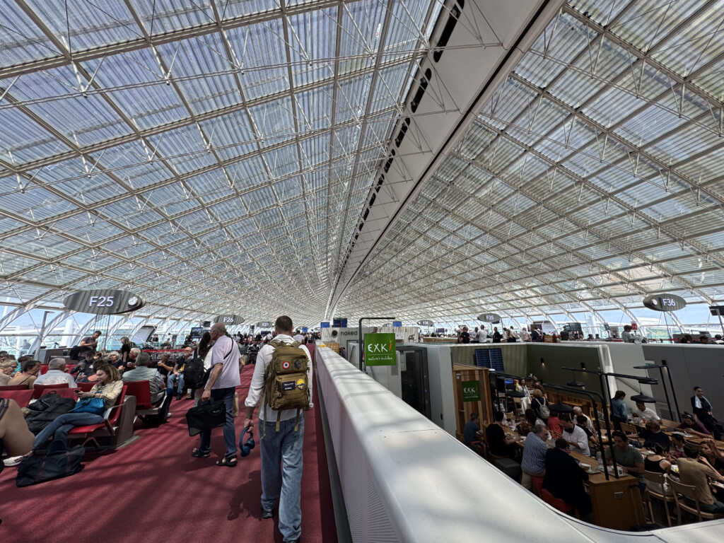 people walking in a building