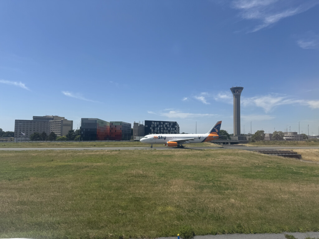 an airplane on a runway