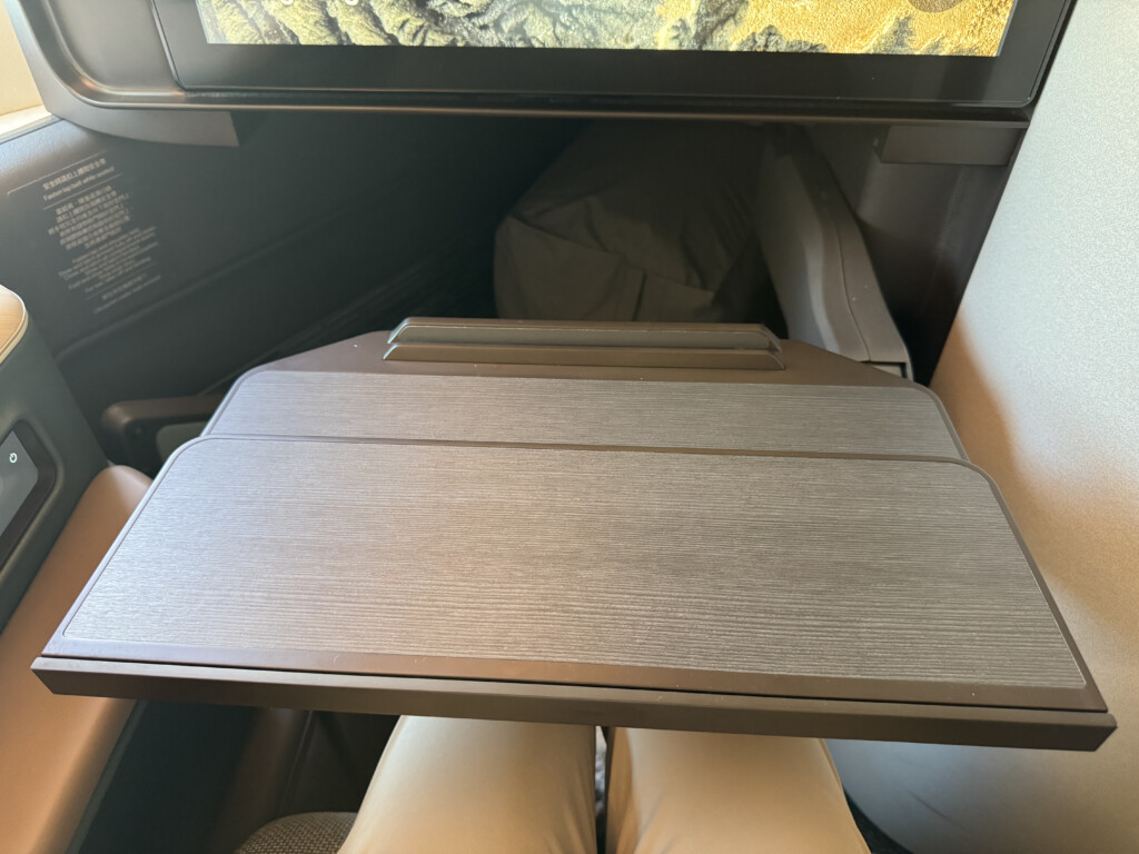 a table on a plane